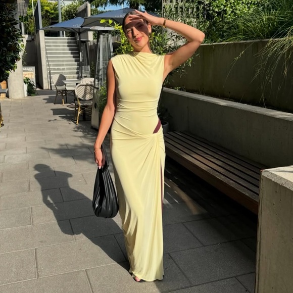 NWT Bec + Bridge Greta Twist Maxi Dress - Butter - Picture 2 of 4